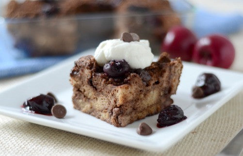 Baked Overnight Black Forrest Protein French Toast