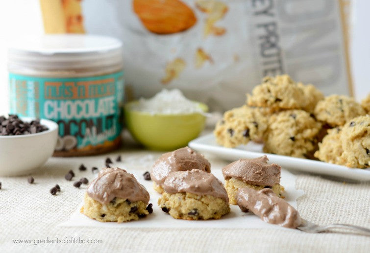 Mini Coconut Chocolate Chip Protein Cookies