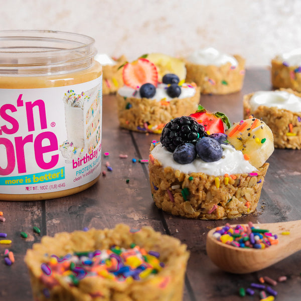 NoBake Birthday Cake Granola Cups