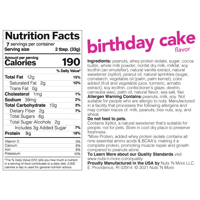 Birthday Cake High Protein Peanut Butter Spread (8oz)