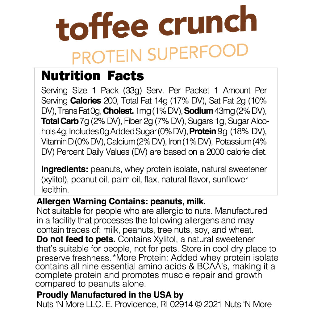 Toffee Crunch Peanut Butter Snack Size Sample (1 Packet)