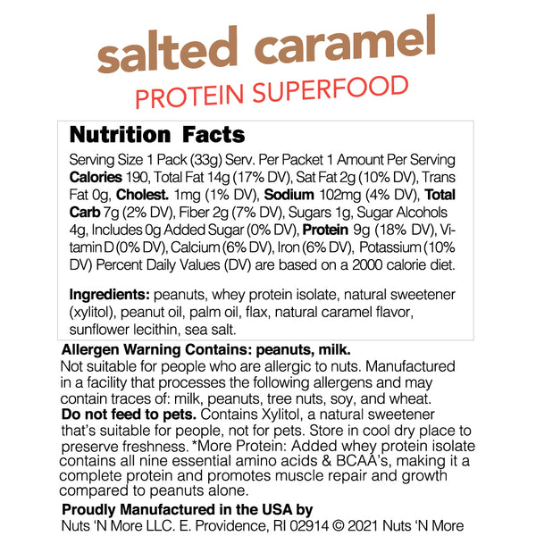 Salted Caramel High Protein Peanut Butter Spead Snack Packs